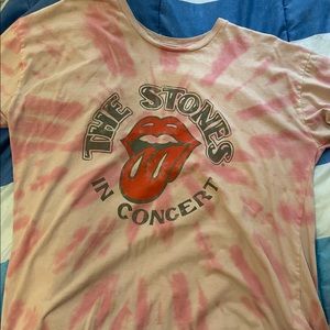 princess polly rolling stones tongue tie dye tee